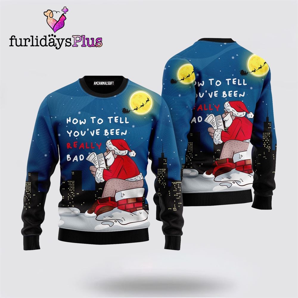 Santa Goes Down Ugly Christmas Sweater ,Christmas Ugly Sweater For Men, Women