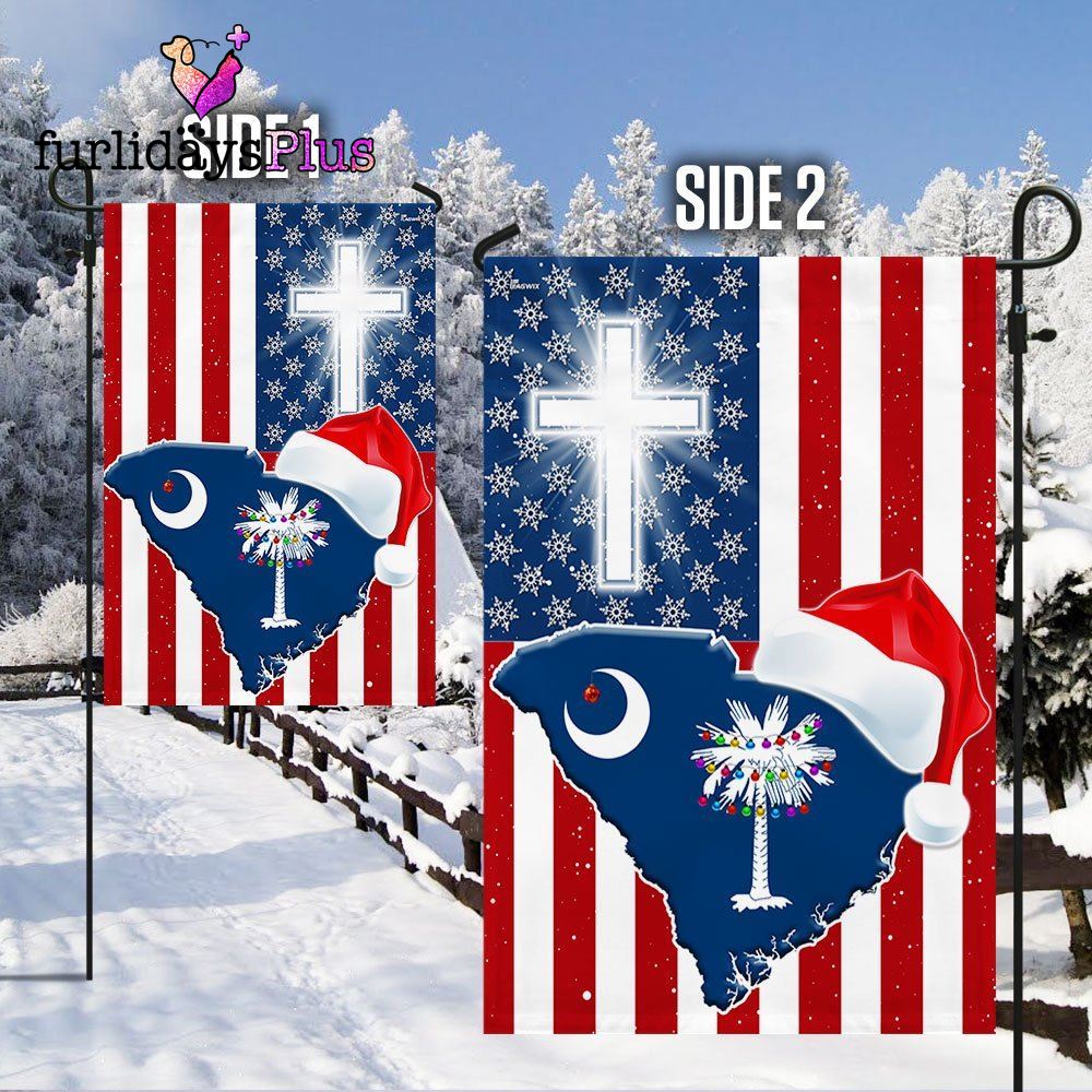 South Carolina Christmas Flag Christmas Palm Tree Santa State Flag