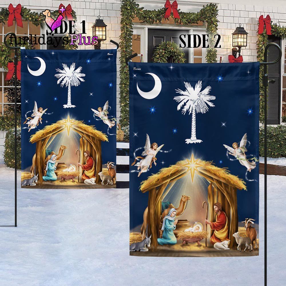 South Carolina Christmas Nativity of Jesus Flag