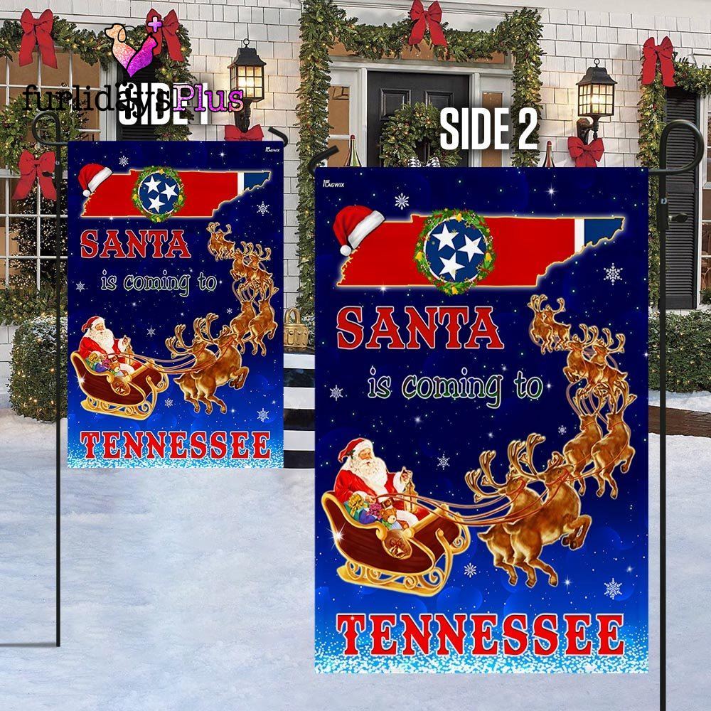 Tennessee Christmas Flag Santa Is Coming To Tennessee
