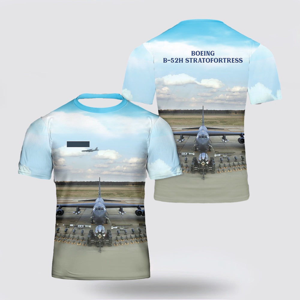 US Air Force T Shirt, Custom Name US Air Force Boeing B-52H Stratofortress 3D T Shirt