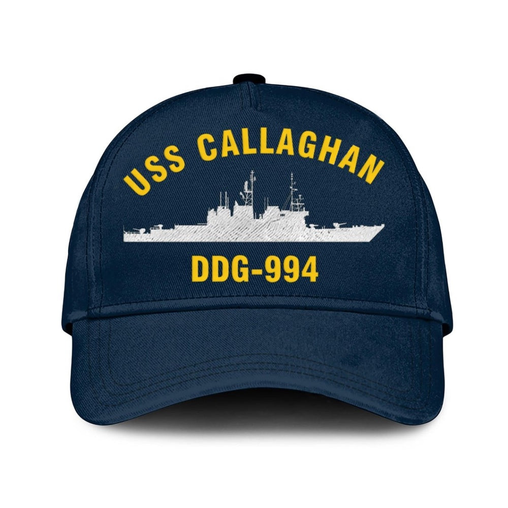 US Navy Ball Caps, Uss Callaghan Ddg-994 Classic Baseball Cap, Custom Embroidered Us Navy Ships Classic Cap, Navy Veteran Ball Caps