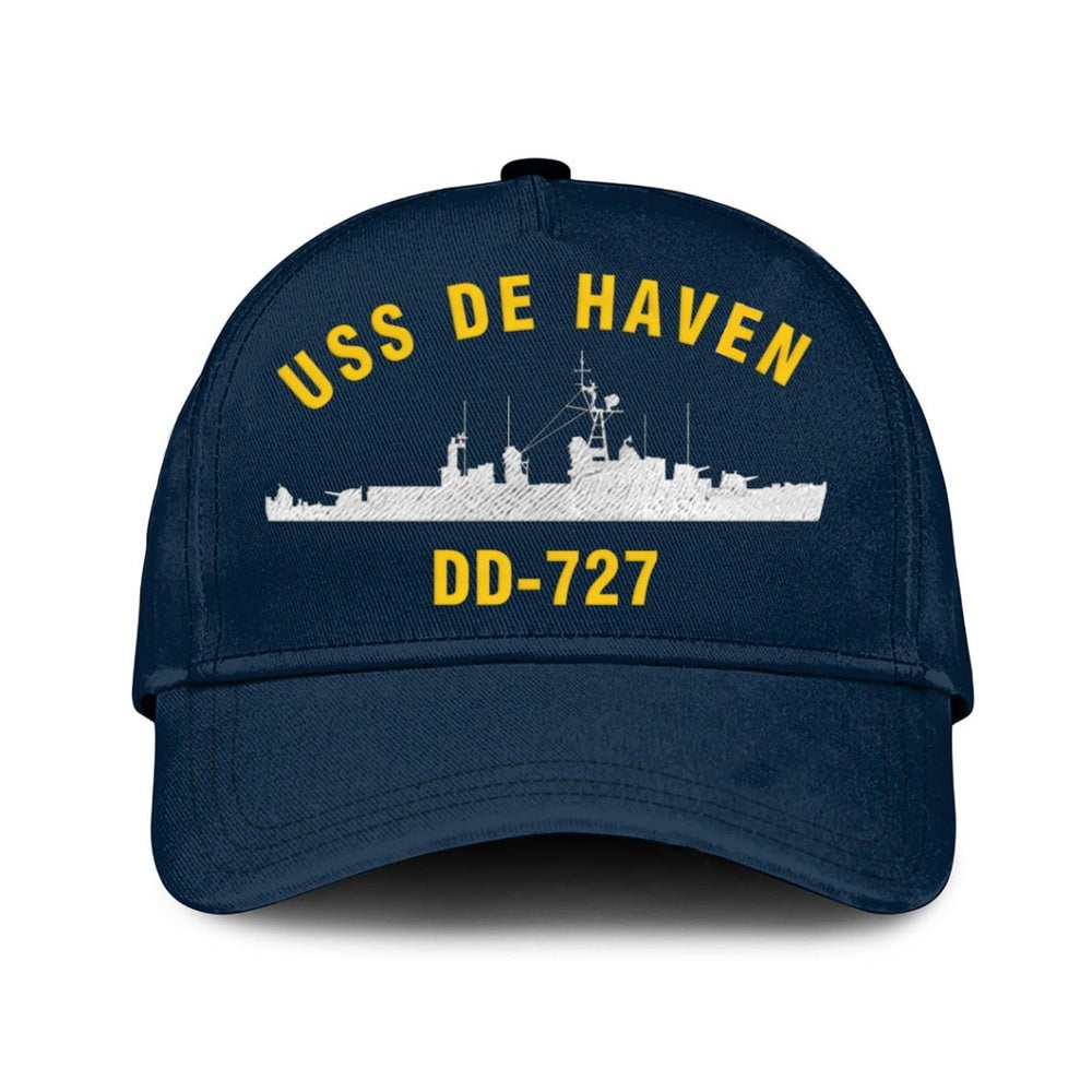 US Navy Ball Caps, Uss De Haven Dd-727 Classic Baseball Cap, Custom Embroidered Us Navy Ships Classic Cap, Navy Veteran Ball Caps