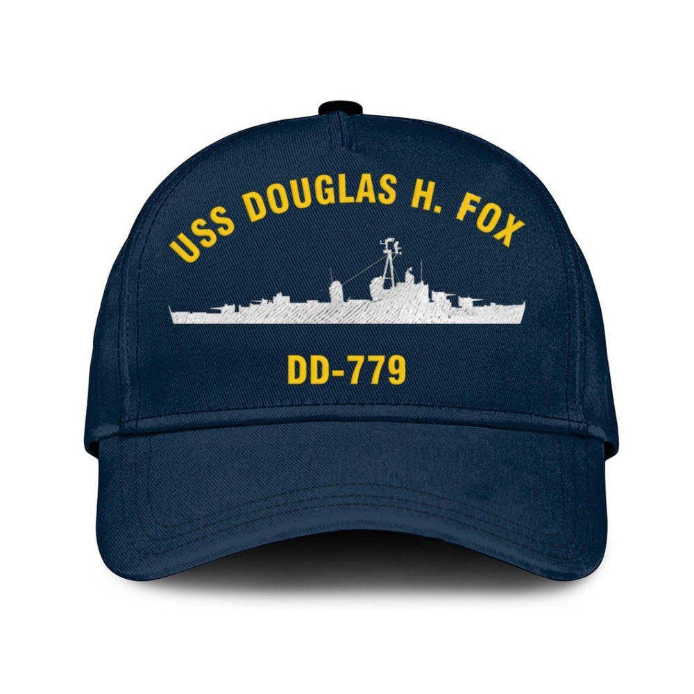 US Navy Ball Caps, Uss Douglas H Fox Dd-779 Classic Baseball Cap, Custom Embroidered Us Navy Ships Classic Cap, Navy Veteran Ball Caps