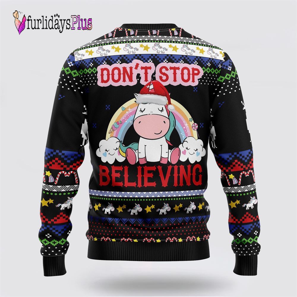 Unicorn Believing Christmas Ugly Christmas Sweater, Best Gift For Christmas