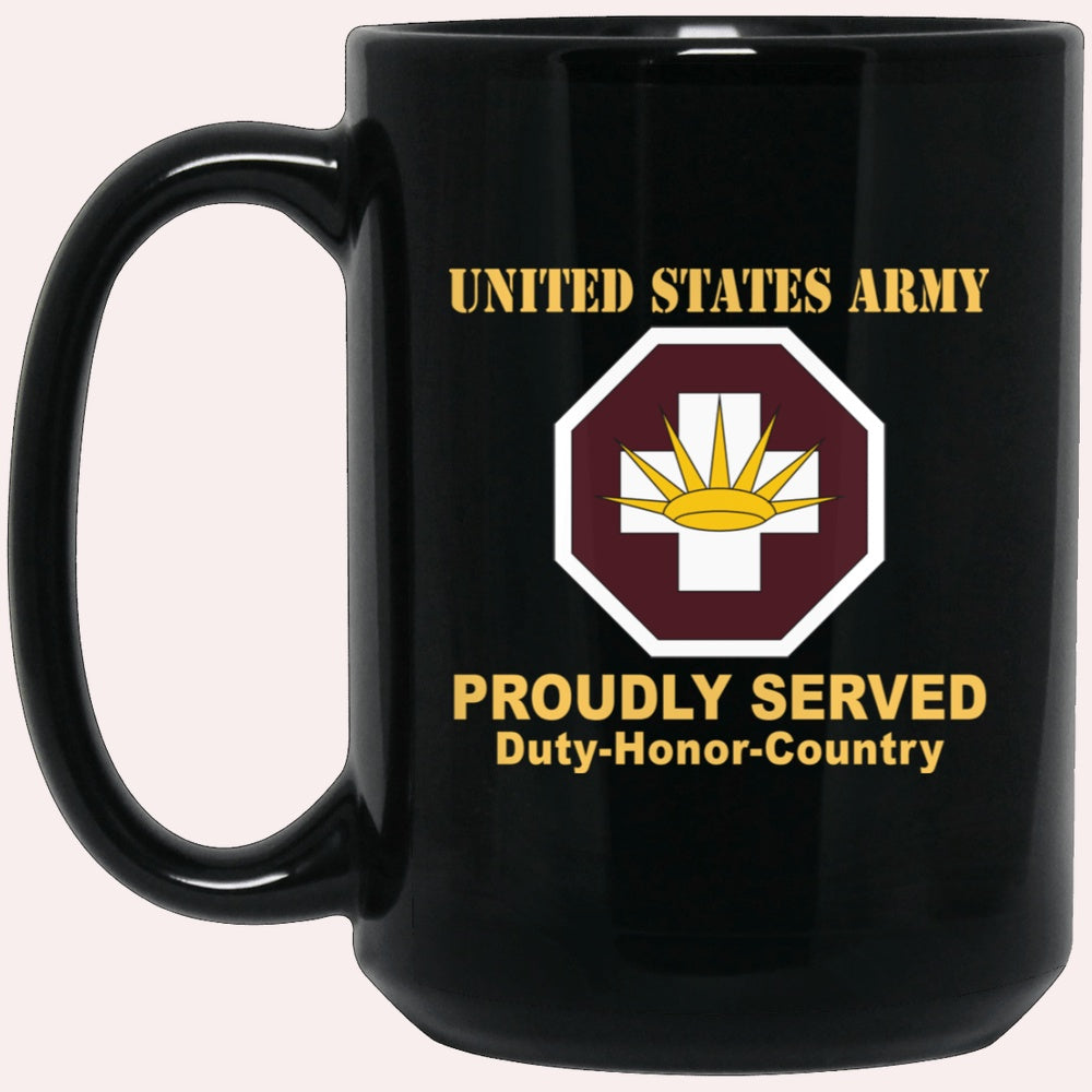 Us Army Mug, Veterans Mug, US Army 8TH MEDICAL BRIGADE Black Mug, Us Army Coffee Mug, Military Coffee Mugs