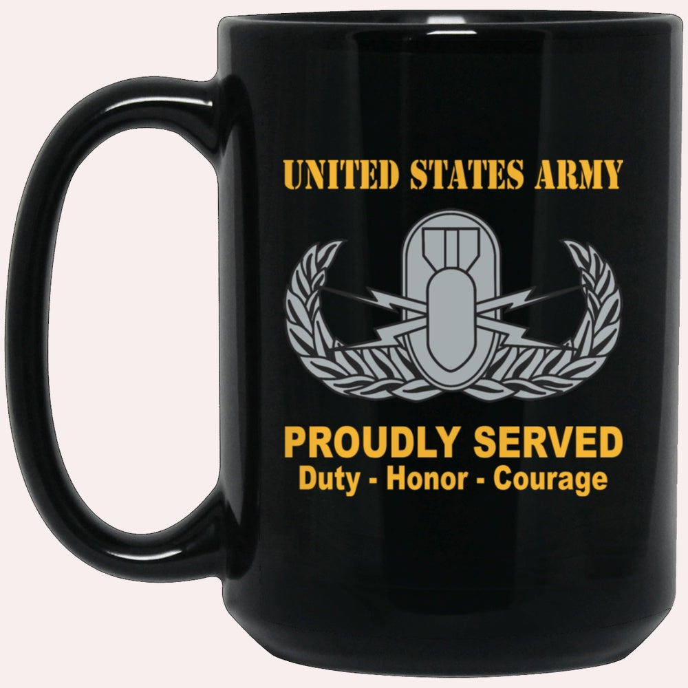Us Army Mug, Veterans Mug, US Army Basic Explosive Ordnance Disposal Badge Mug, Us Army Coffee Mug, Military Coffee Mugs