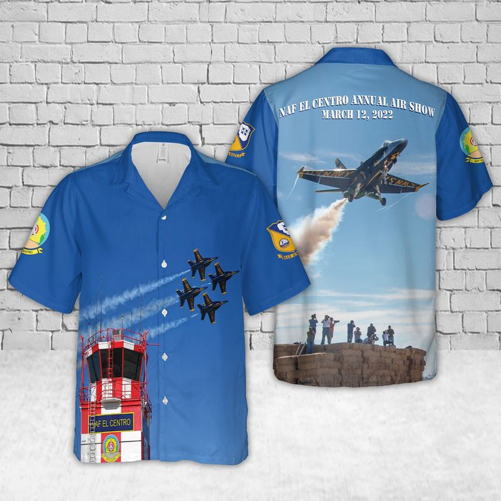 Us Navy Hawaiian Shirt, US Navy Blue Angels NAF El Centro Annual Air Show Hawaiian Shirt, Military Hawaiian Shirt
