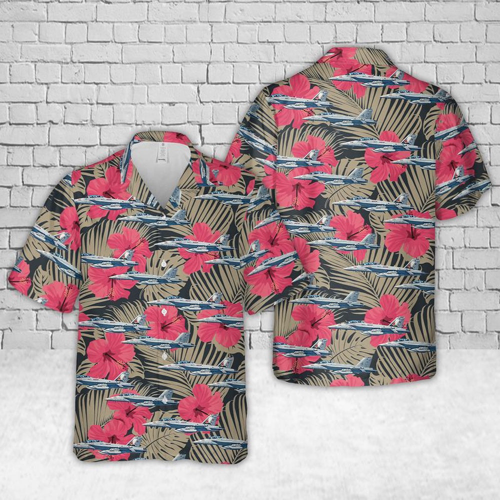 Us Navy Hawaiian Shirt, US Navy Boeing EA-18G Growler Of Electronic Attack Squadron 134 (VAQ-134) Hawaiian Shirt