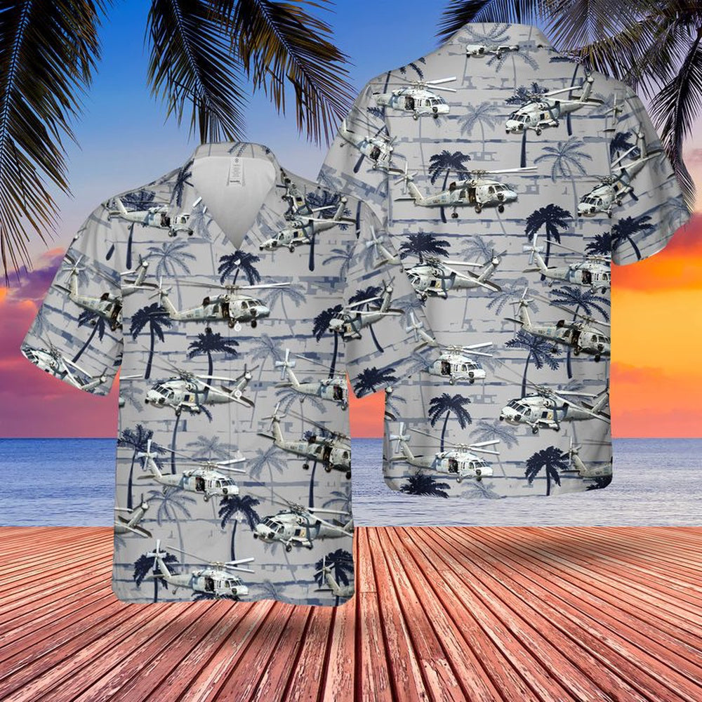 Us Navy Hawaiian Shirt, US Navy Sikorsky SH-60 Seahawk Hawaiian Shirt, Military Hawaiian Shirt