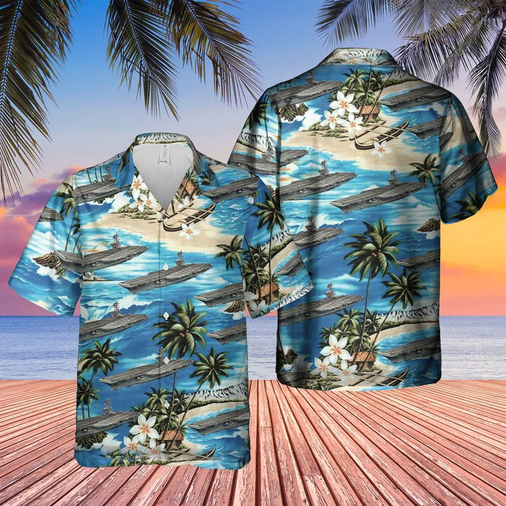 Us Navy Hawaiian Shirt, US Navy USS Ronald Reagan (CVN 76) Hawaiian Shirt, Military Hawaiian Shirt