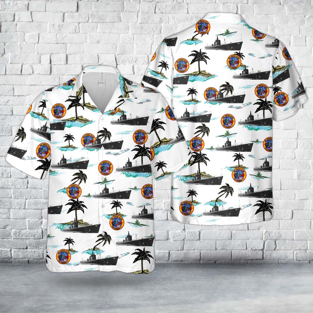 Us Navy Hawaiian Shirt, US Navy USS Tautog (SS-199) Tambor-class Submarine In WWII Hawaiian Shirt, Military Hawaiian Shirt