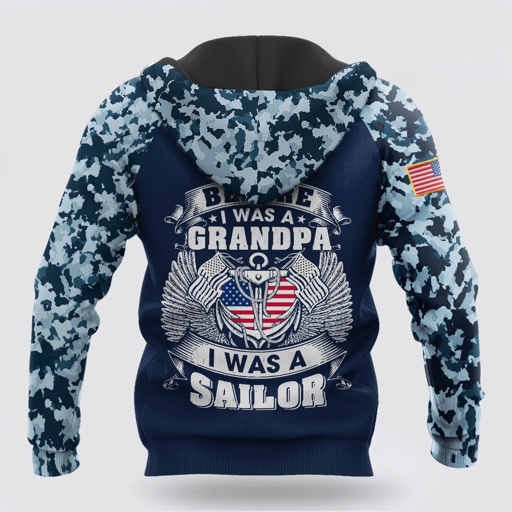Us Navy Hoodie, All Over Printed Navy Veteran 3D Hoodie