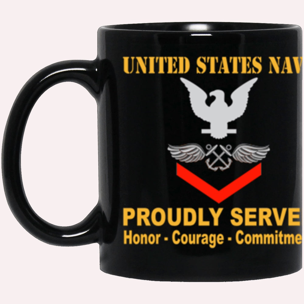 Us Navy Mug, Veterans Mug, US Navy Aviation Boatswain's Mate Navy AB E-4 Black Mug, Military Coffee Mugs, Us Navy Coffee Mugs