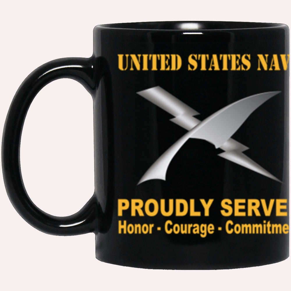 Us Navy Mug, Veterans Mug, US Navy Cryptologic technician Navy CT Proudly Served Core Values Black Mug, Military Coffee Mugs, Us Navy Coffee Mugs