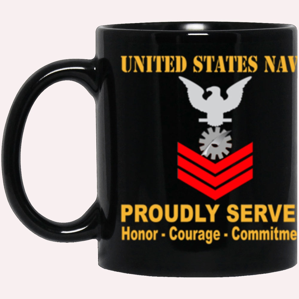 Us Navy Mug, Veterans Mug, US Navy Data Processing Technician Navy DP E-6 Red Stripe Black Mug, Military Coffee Mugs, Us Navy Coffee Mugs