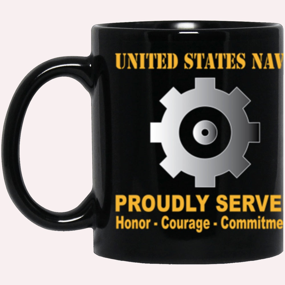 Us Navy Mug, Veterans Mug, US Navy Engineman Navy EN Proudly Served Core Values Black Mug, Military Coffee Mugs, Us Navy Coffee Mugs
