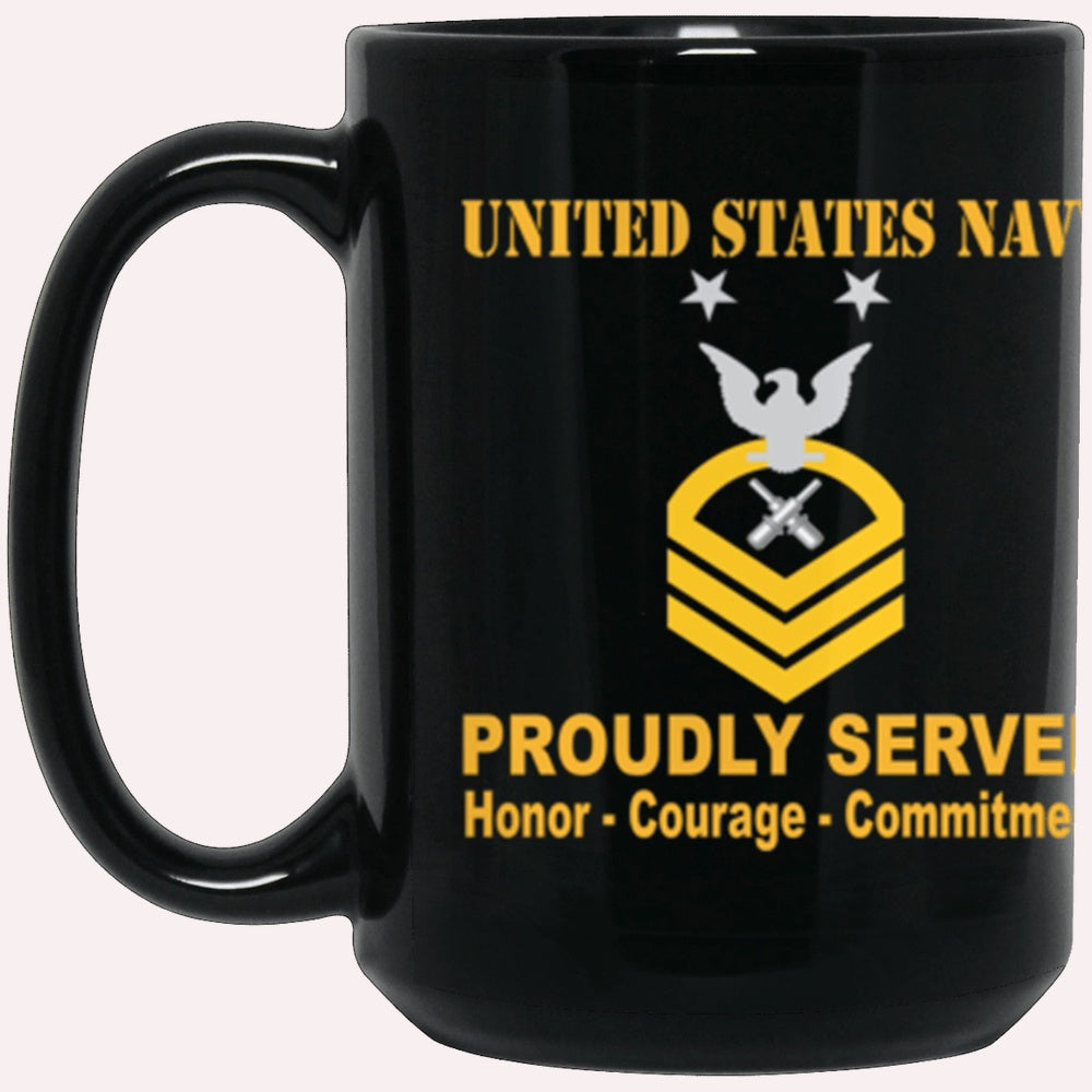 Us Navy Mug, Veterans Mug, US Navy GM E-9 Black Mug, Military Coffee Mugs, Us Navy Coffee Mugs