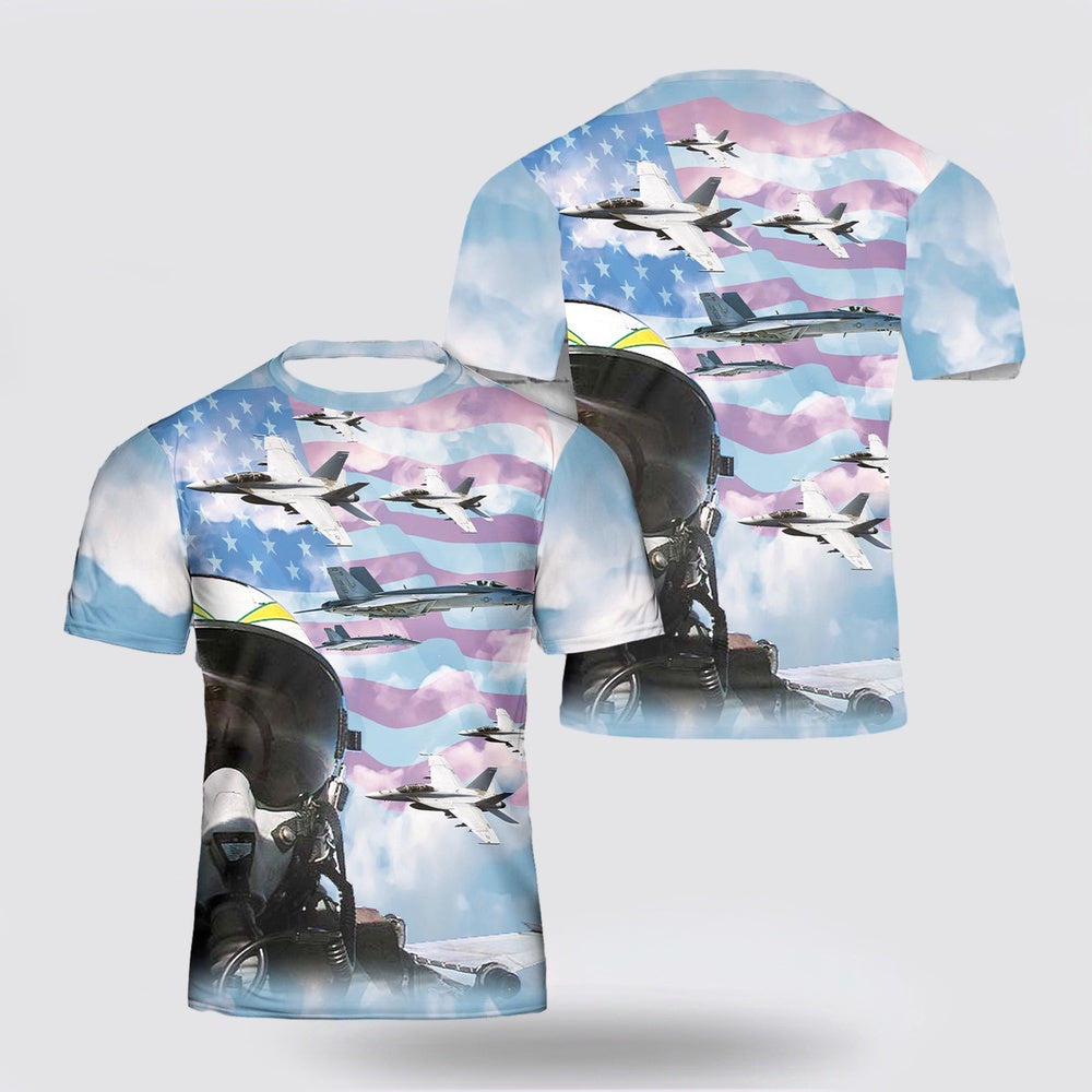 Us Navy T Shirt, US Navy FA-18 Hornet Pilot 3D T Shirt, Navy Military Shirts