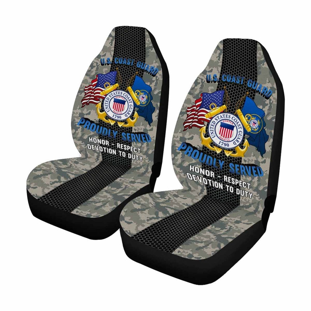Us Seat Covers, US Coast Guard Logo Car Seat Covers, Military Car Seat Covers