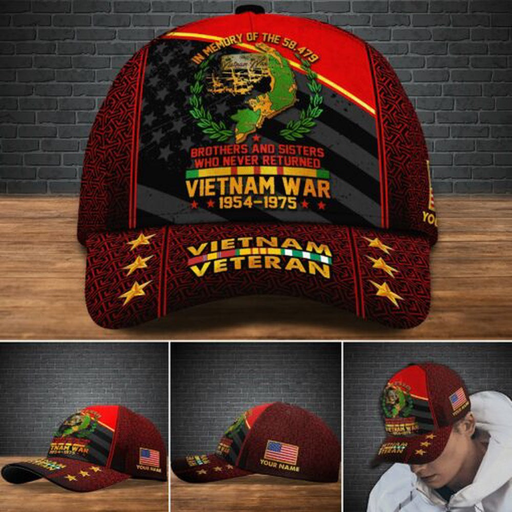 Veteran Cap, In Memory Of The Vietnam Veteran Cap Custom Cap