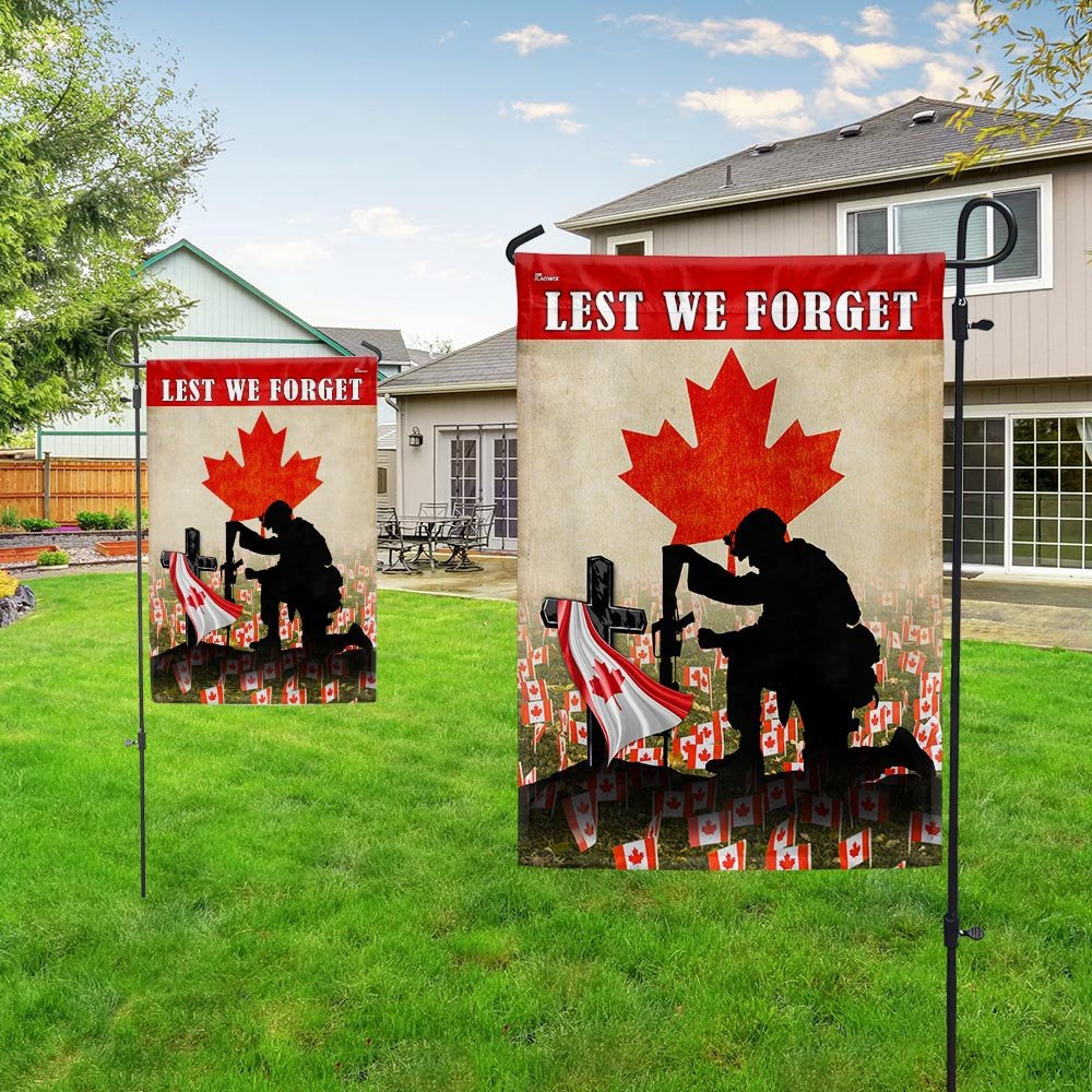 Veteran Flag, Remembrance Day Canadian Veteran Lest We Forget Flag
