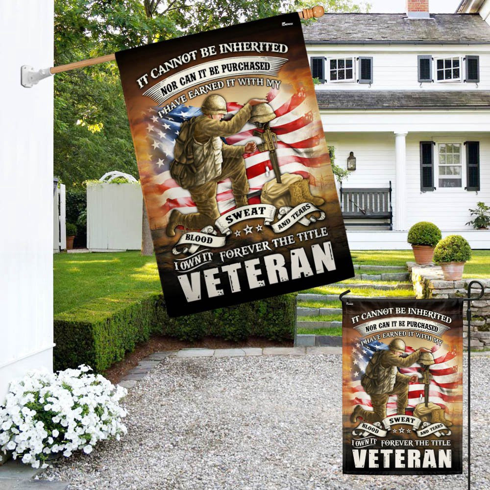 Veteran Flag, Veteran Flag Blood Sweat Tears Forever The Title Veteran