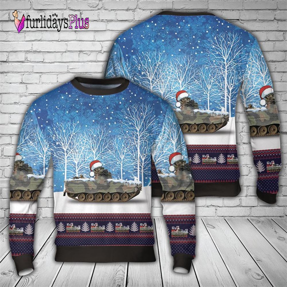 Veteran Sweater, Bundeswehr Marder 1 A1A3 IFV Christmas AOP Sweater