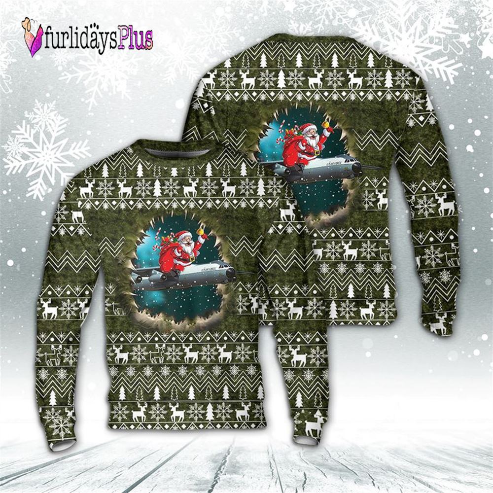 Veteran Sweater, Hanoi Taxi is a Lockheed C 141 Starlifter Christmas Sweater