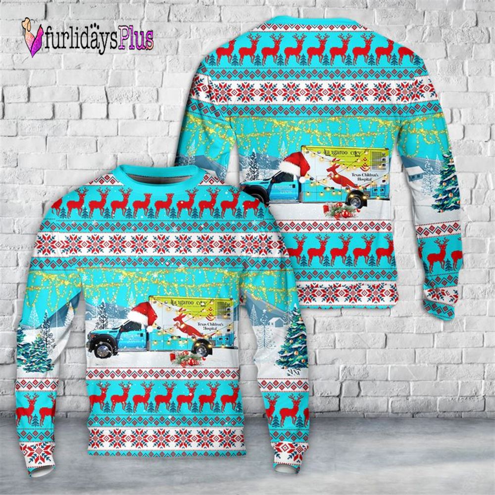 Veteran Sweater, Houston, Texas, Texas Children's Hospital Christmas AOP Sweater