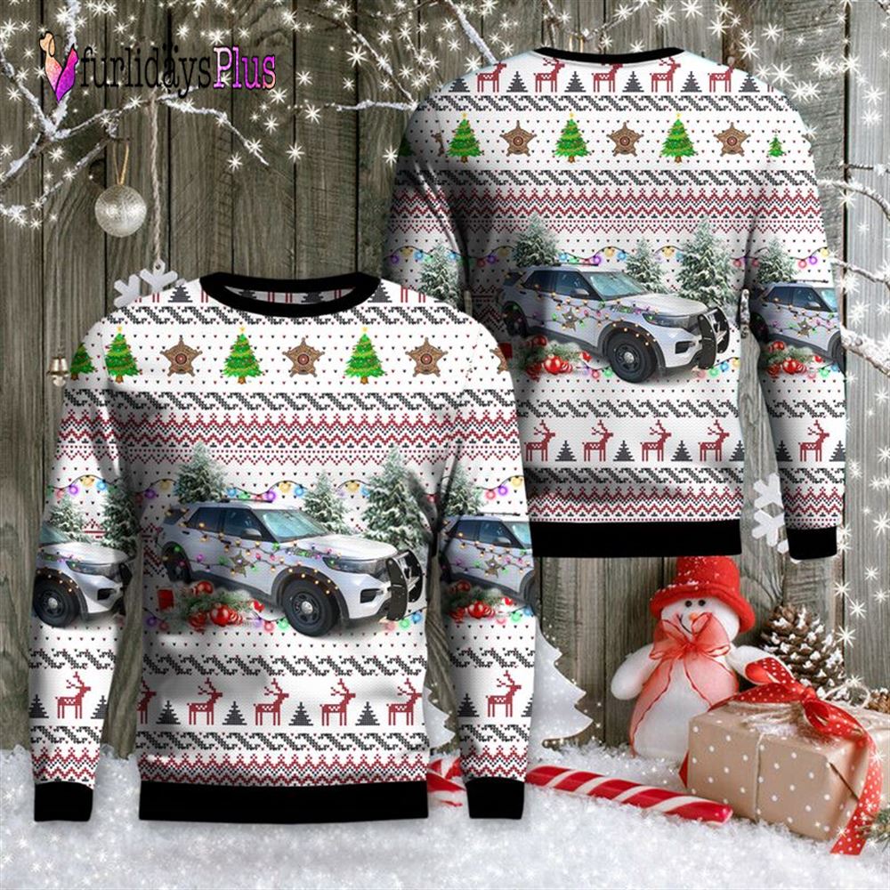 Veteran Sweater, Kaufman, Texas, Kaufman County Sheriff Office Christmas AOP Ugly Sweater