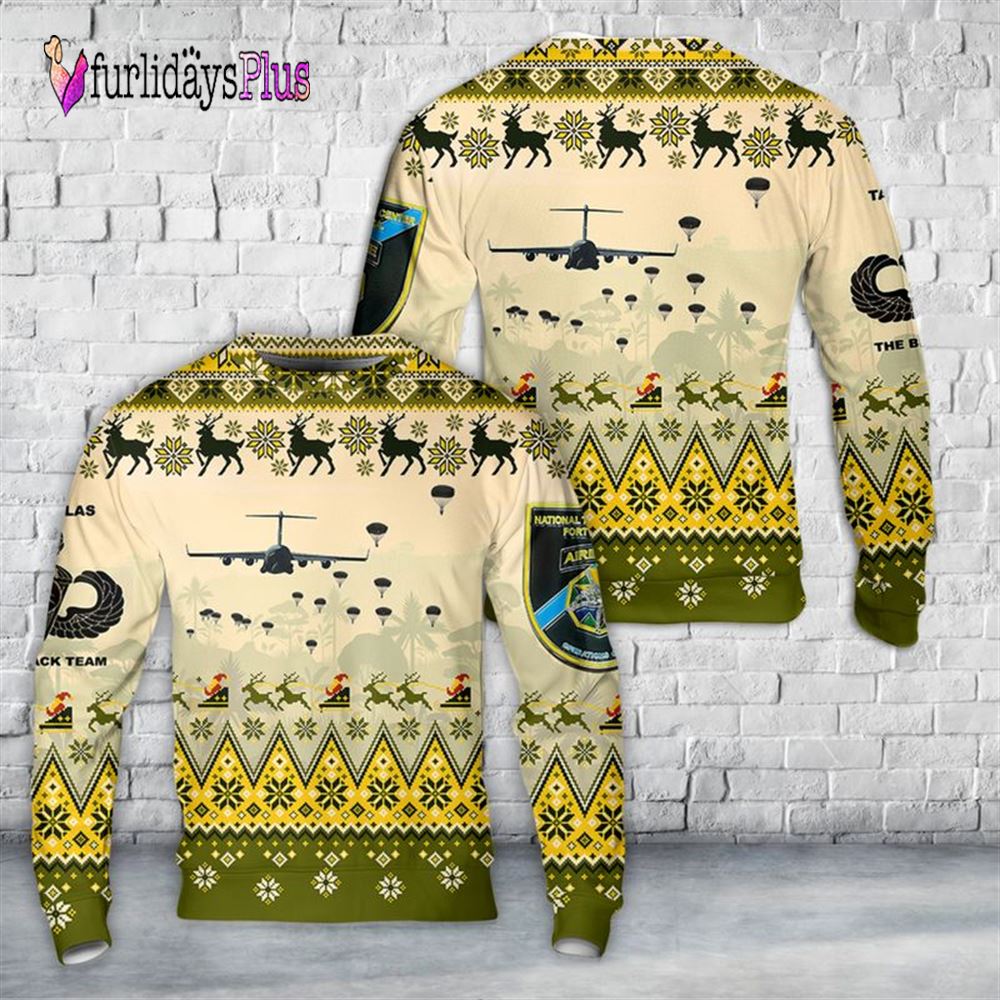 Veteran Sweater, NTC Operations Group Tarantula Airborne Christmas Sweater