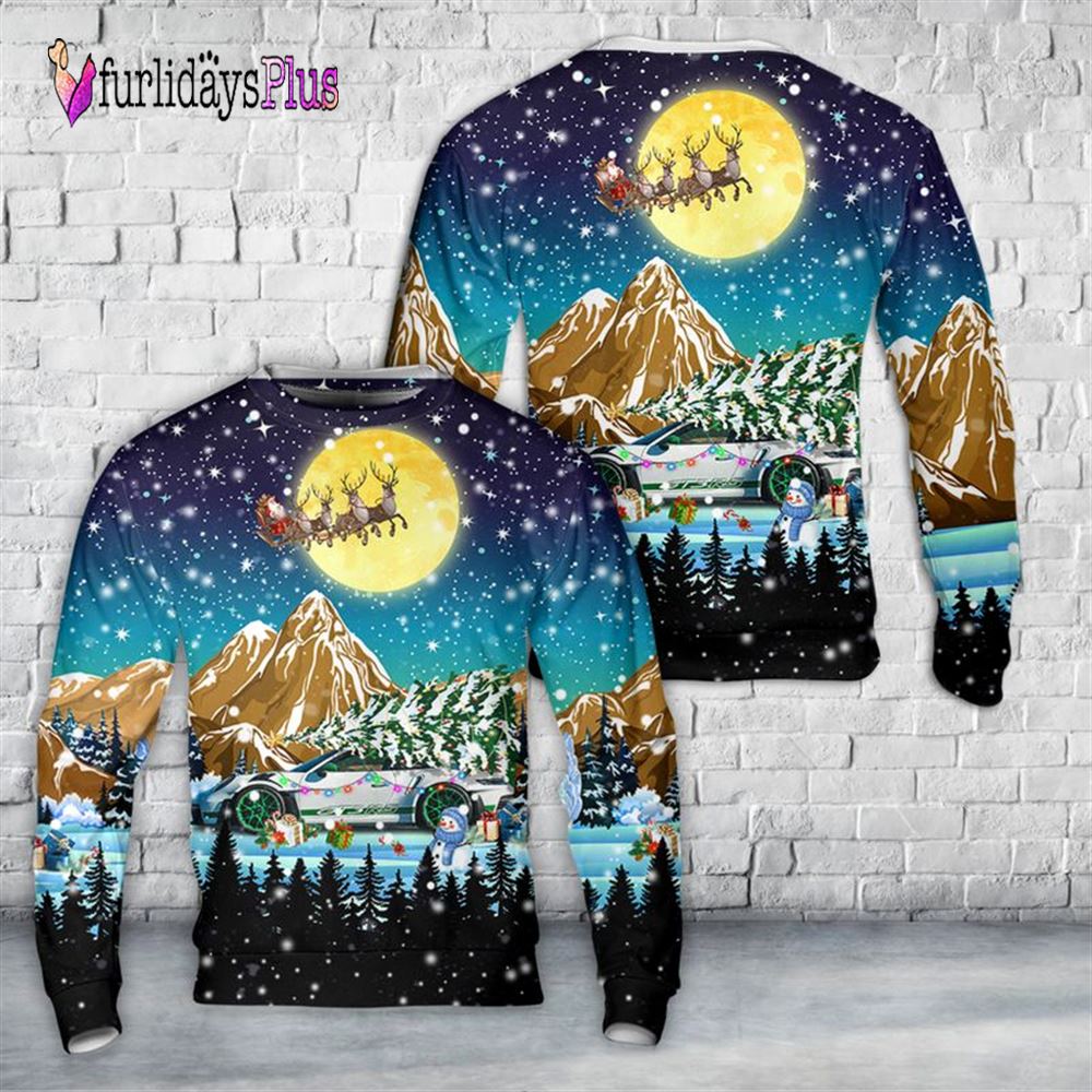 Veteran Sweater, Porsche 911 GT3 RS Christmas AOP Sweater