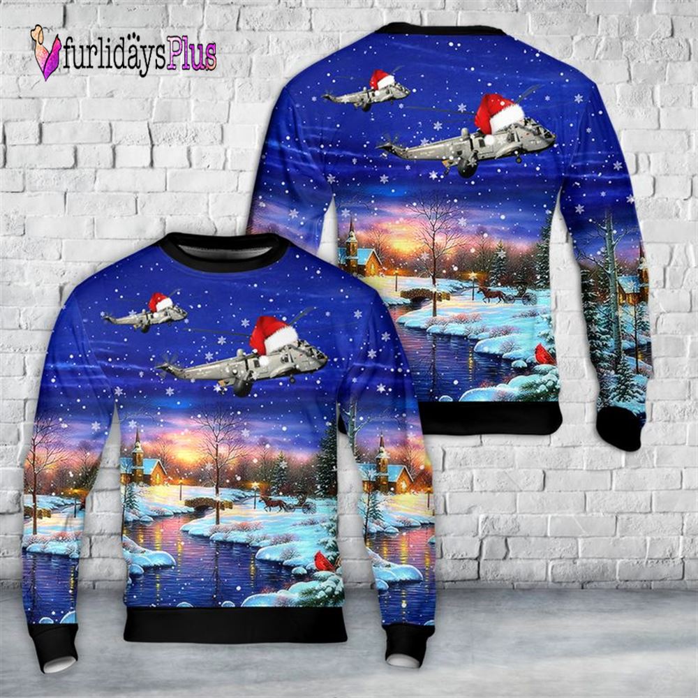 Veteran Sweater, Royal Navy 849 Squadron Westland Sea King Christmas Sweater