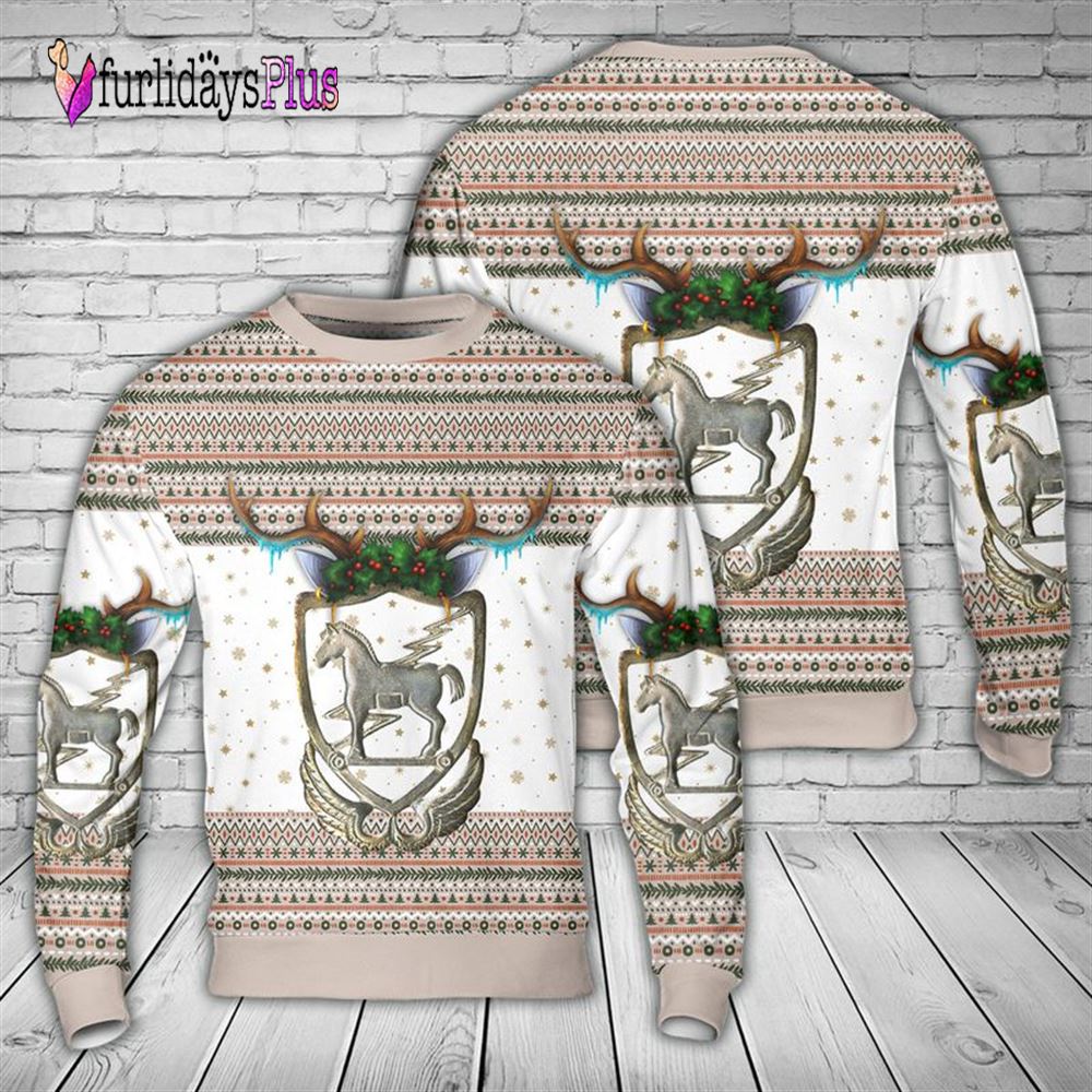Veteran Sweater, US Army 10th Special Forces Group Christmas AOP Sweater