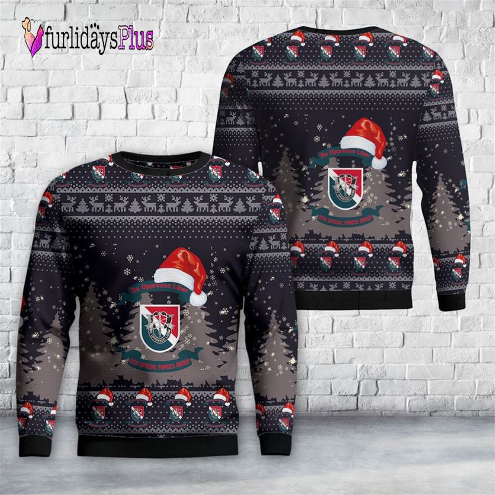 Veteran Sweater, US Army Special 11th Special Forces Group (11th SFG)(A) Christmas Sweater