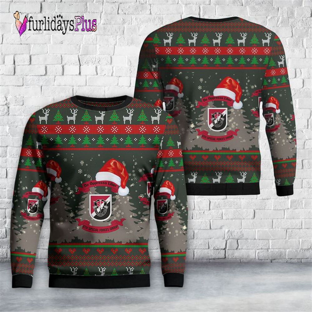 Veteran Sweater, US Army Special 6th Special Forces Group (6th SFG)(A) Christmas Sweater
