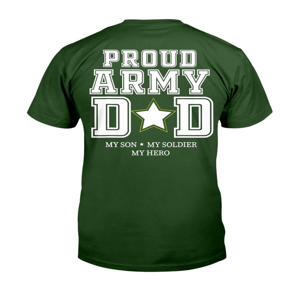 Veteran Tee Shirts, Proud Army Dad Shirt My Son My Soldier My Hero Veteran T-Shirt, Veterans Day Shirts