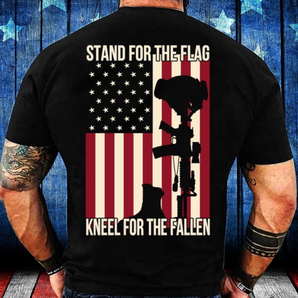 Veteran Tee Shirts, Stand For The Flag Knee For The Fallen T-Shirt, Veterans Day Shirts