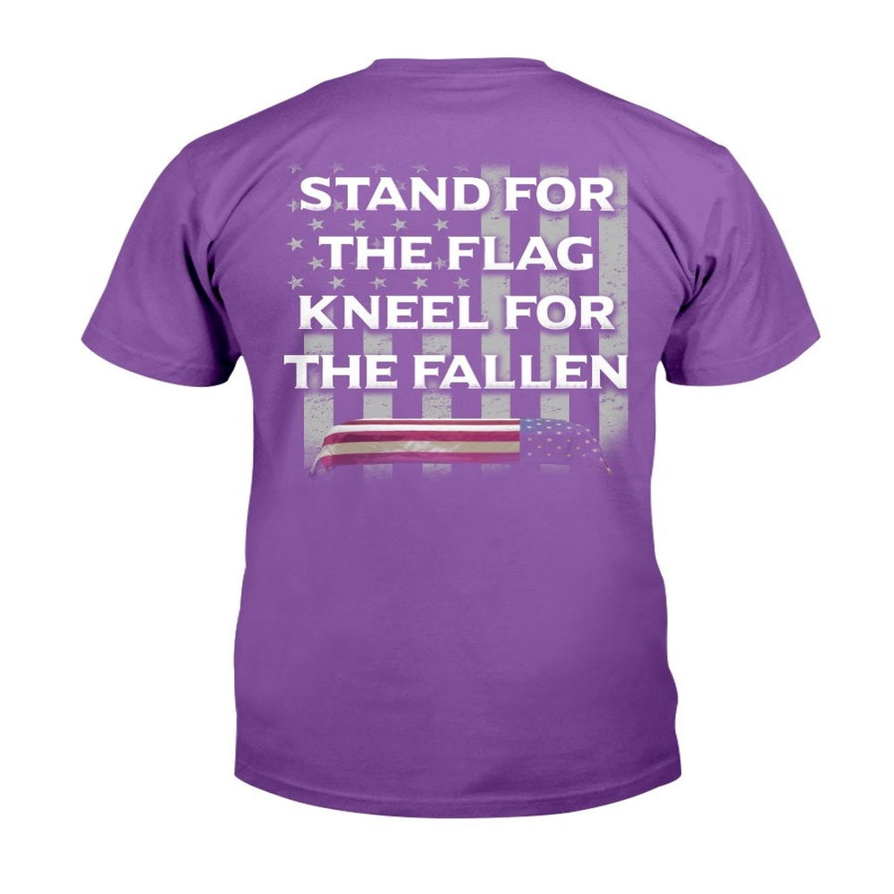 Veteran Tee Shirts, Stand For The Flag Kneel For The Fallen T-Shirt, Veterans Day Shirts