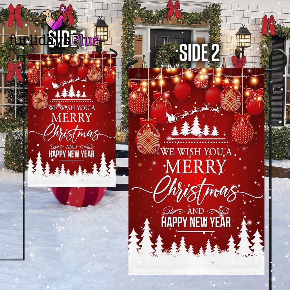 We Wish You A Merry Christmas And Happy New Year Flag