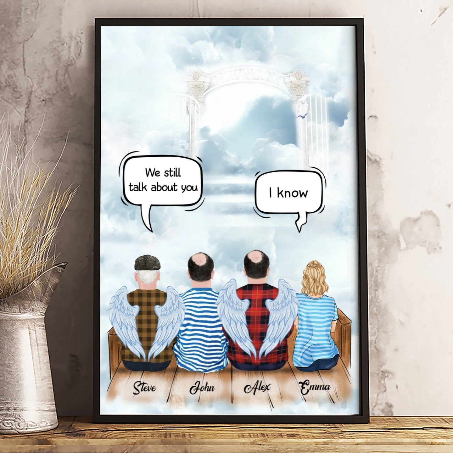 Personalized Canvas Prints for Family - Unique Gift Personalized With Person & Names - We are family