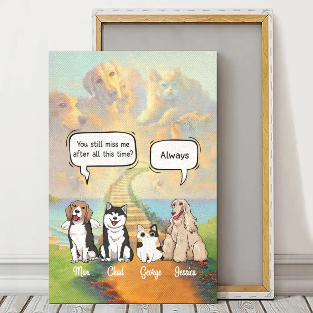 Custom Dog Canvas - Dog Wall Art Canvas - Canvas Prints - Custom Cat Canvas - Up To 4 Pets/Dogs/Cats - Pets' conversation Plus