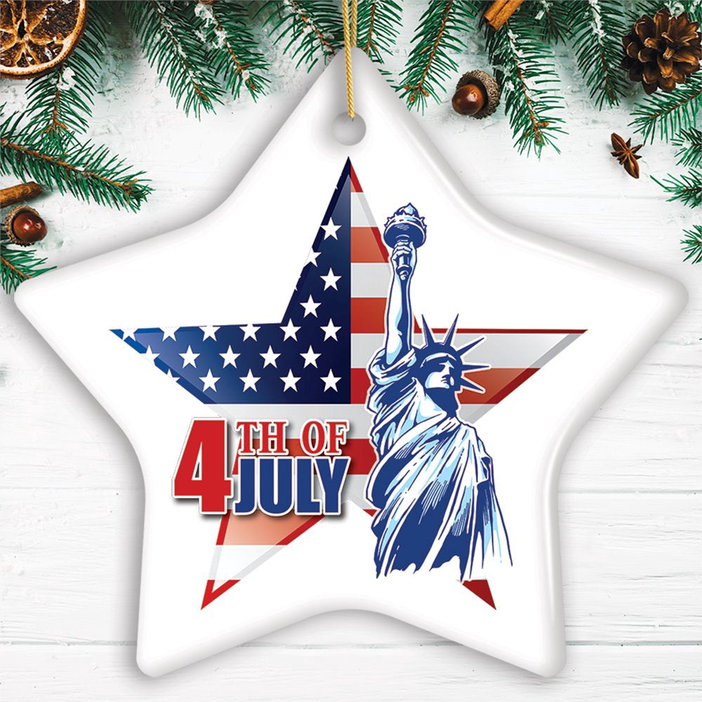 4th of July American Patriotism Ornament, Christmas Ornament