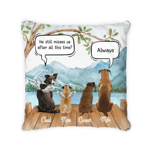Custom Throw Pillows For Pet lovers, Custom Pet Pillow, Unique Gift Idea, Personalized Name Pets, Pets Conversation