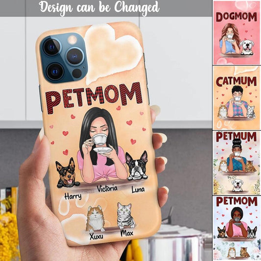 Personalized - Skinny Pet Mom/Mum - Summer Version - Choose up to 5 Pets Phone Case