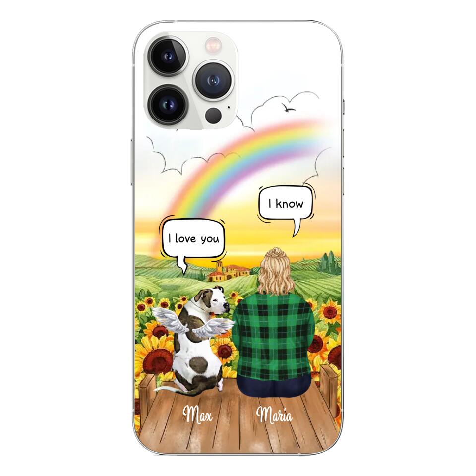 Custom Phone Case For Her - Funny Gift With Personalized Dog Cat Breeds - Chubby Mom & Pets Conversation Up To 3 Pets