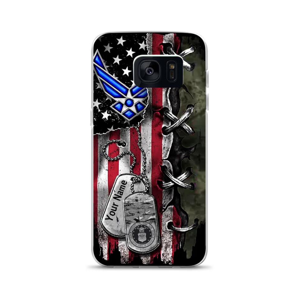 Custom Phone Case For Veteran - Best Gift With Personalized Name And Six Forces - United States Armed Forces