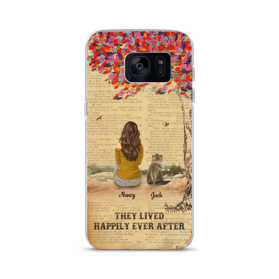 Personalized Creative Phone Case For Pet Lovers - Funny Gift With Custom Dogs Cats breed & Names - They lived happily ever after - One Dad and One Mom