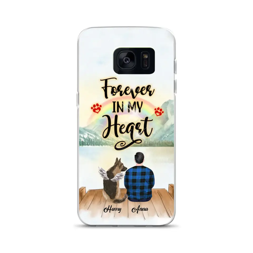 Custom Phone Case For Couples - Anniversary Gift With Personalized Dog/Cat Breeds - Dad & Mom With Pets/Dogs/Cats